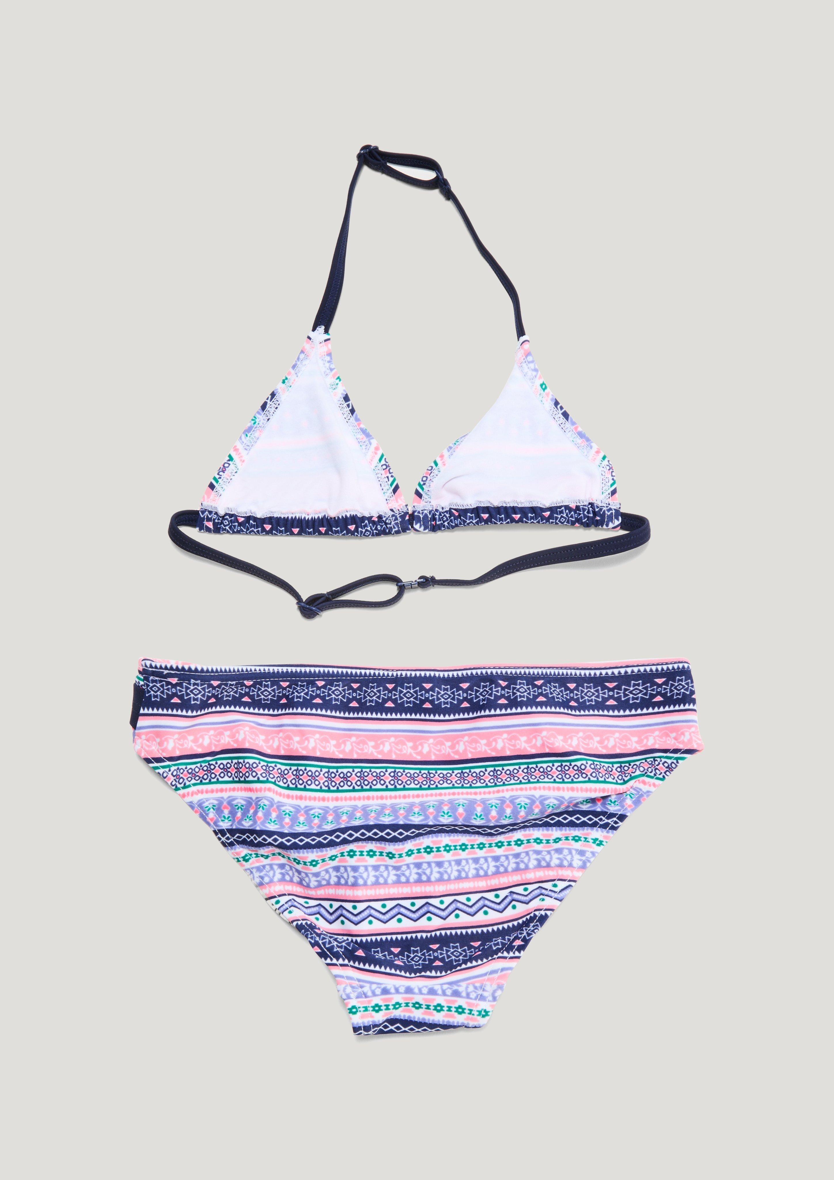 Gemusterter Neckholder-Bikini  524.720.257.97240-21573