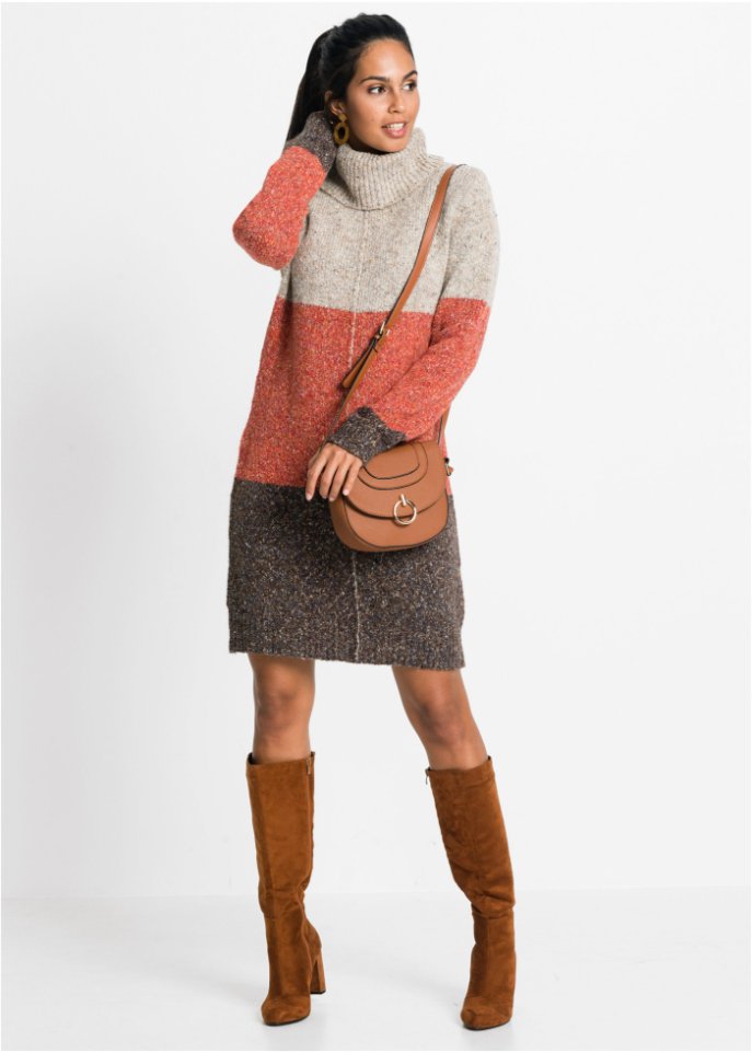 Strickkleid mit Rollkragen
