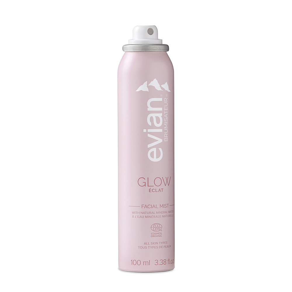 evian evian® Facial Mist GLOW Brume de soin visage Eclat certifiée bio