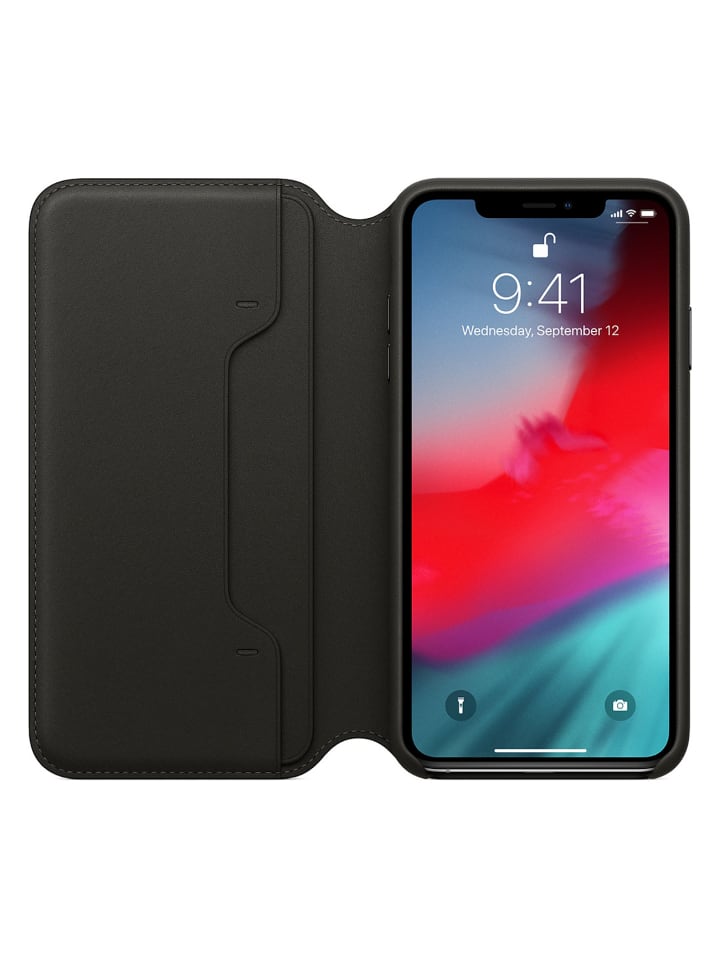 Apple Handyhülle Leder Folio Case für iPhone XS Max MRX22ZM/A in schwarz günstig kaufen onesize