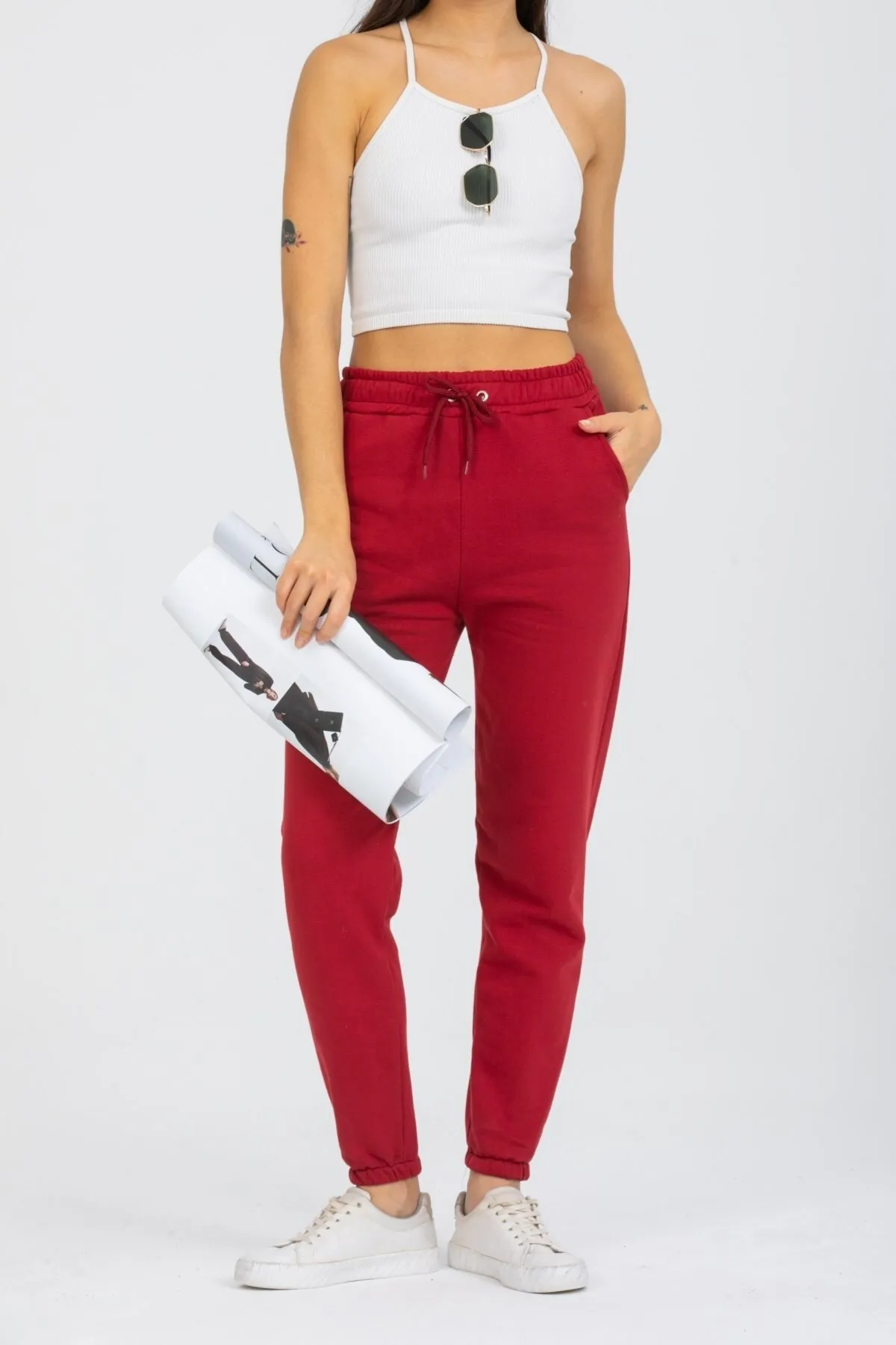 Deafox  Jogginghose - Bordeaux - Slim