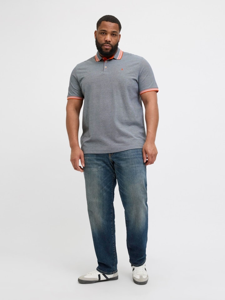 JACK & JONES PLUS Poloshirt in Navy Blazer günstig kaufen