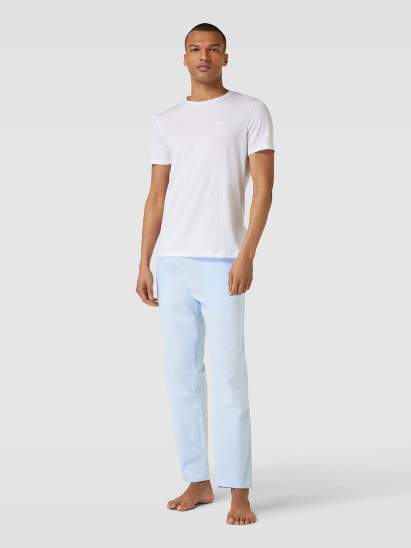 Pyjama-Hose mit elastischem Bund in hellblau