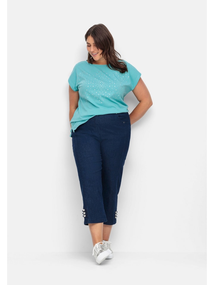 sheego 7/8-Jeans in dark blue Denim günstig kaufen