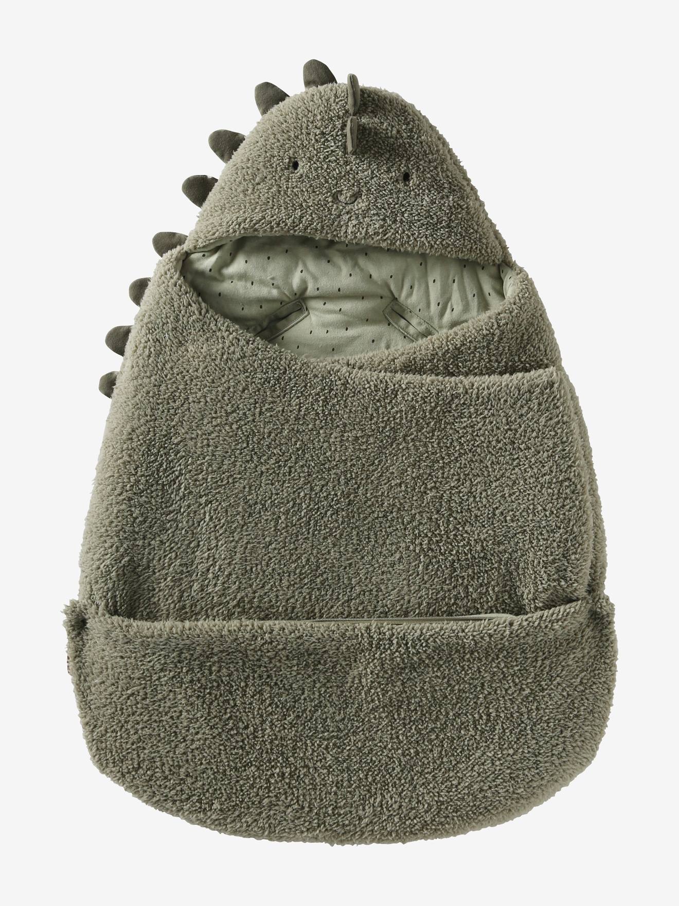 Nid d'ange transformable en peluche Ourson gris souris