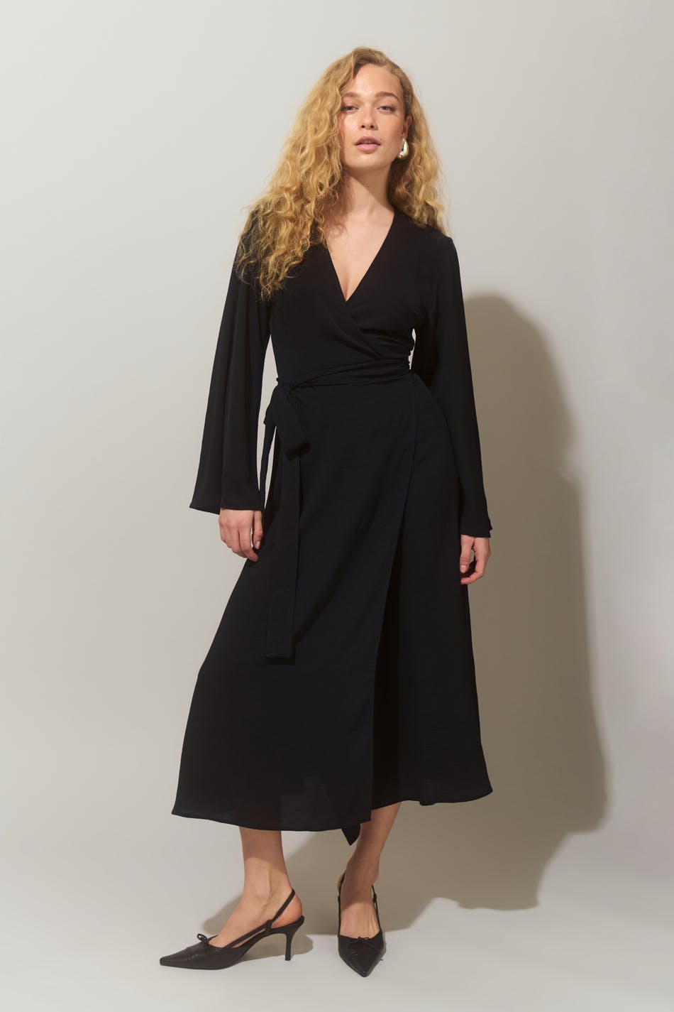 Midi wrap dress