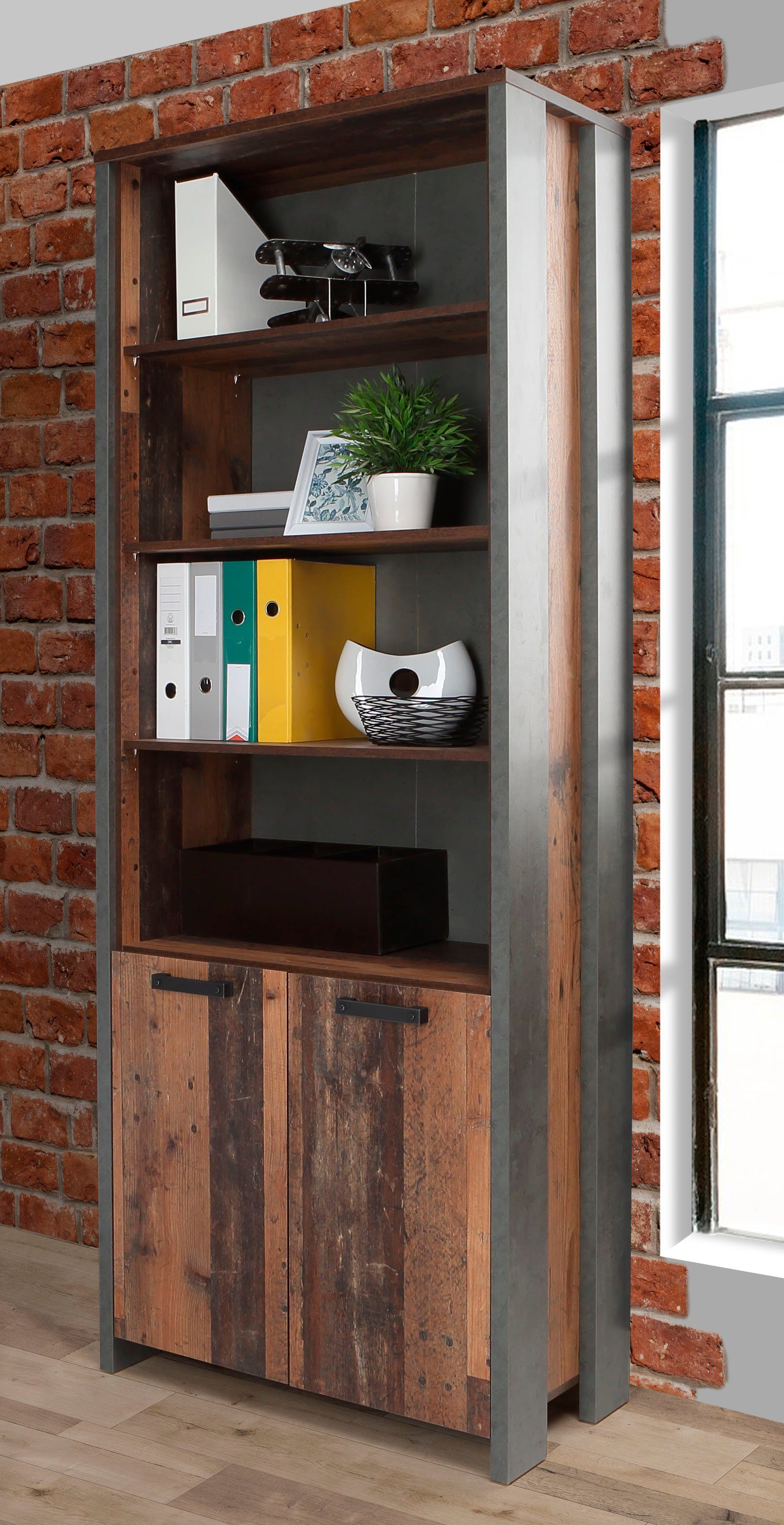 FORTE Aktenregal Clif, Bücherregal, Breite 86 cm, viel Stauraum