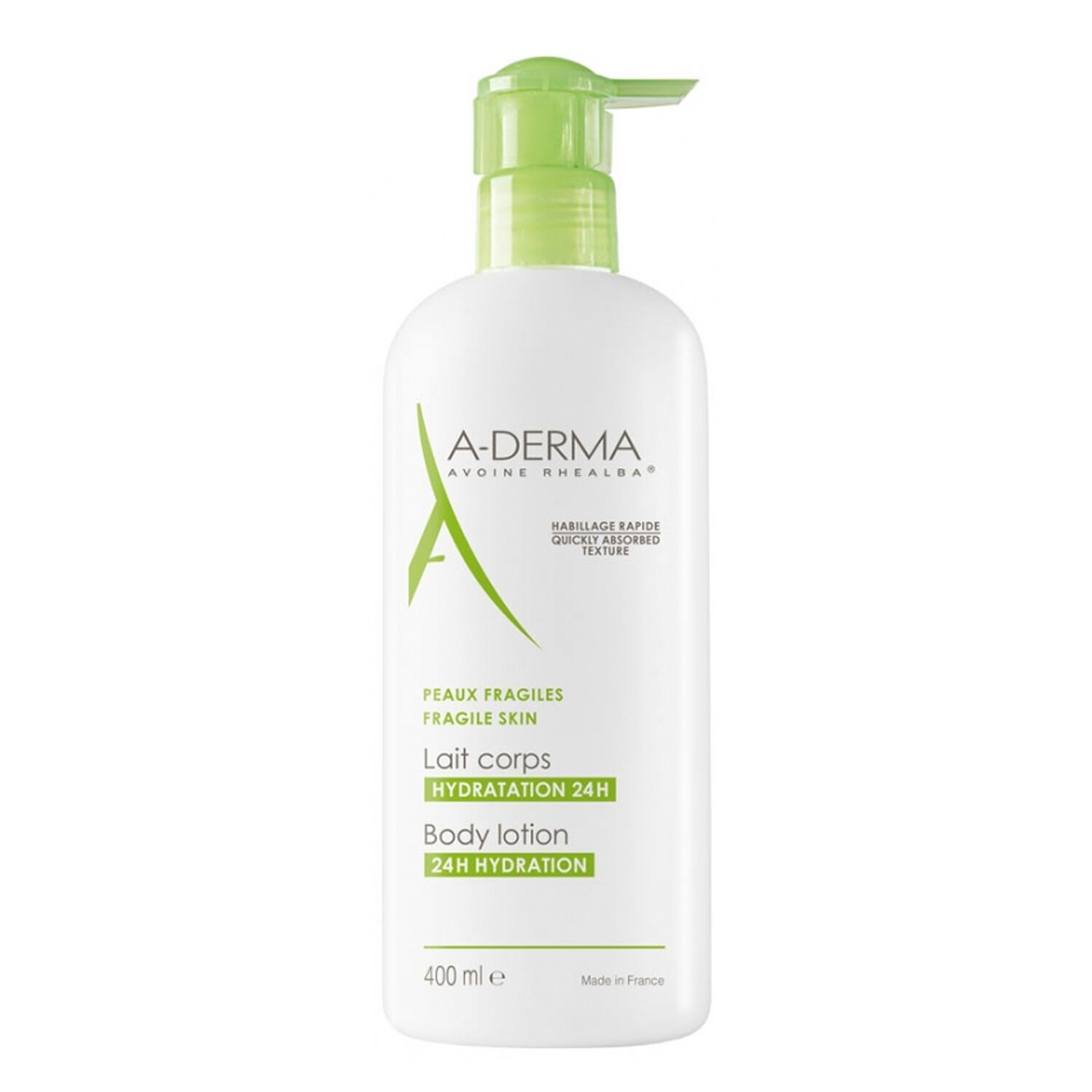 a-derma Lait Corps Hydratation 24h Peaux Fragiles 400 ml