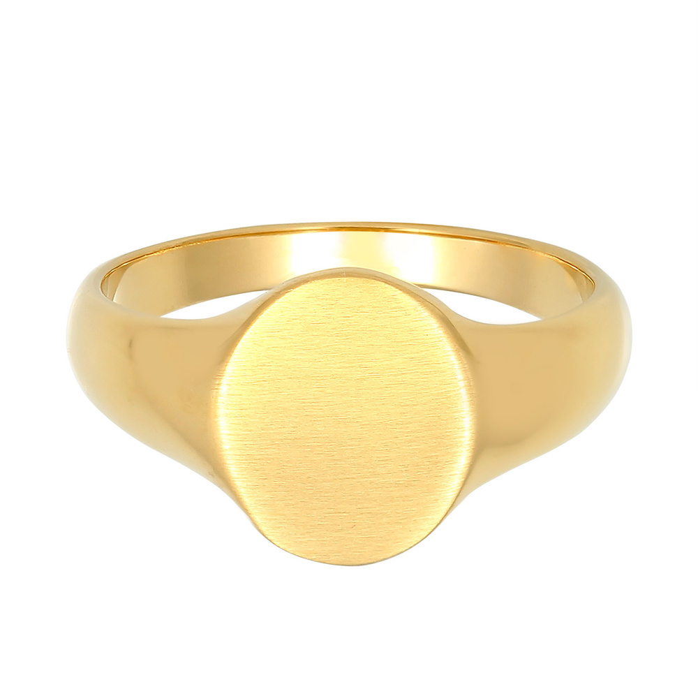 KUZZOI KUZZOI Bague Chevalière Basic Minimal Robuste Massif Bague Homme - (925/1000) Arg Bague