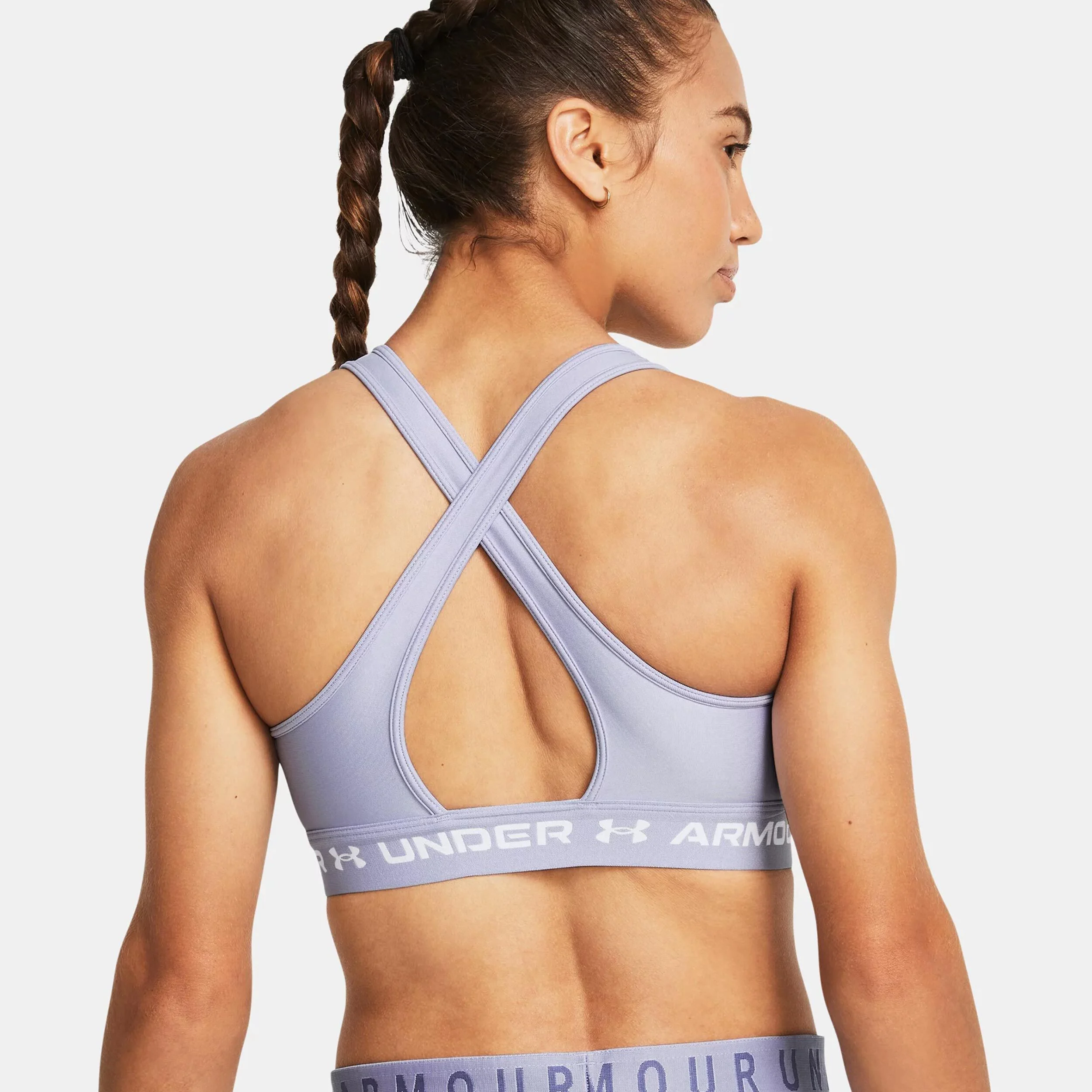 Crossback Mid Sport-BH Damen - Lila
