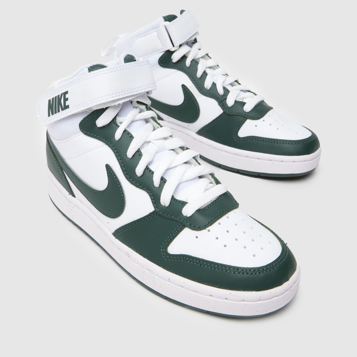Nike Court Borough Mid 2 gyerek fehér és zöld cipő