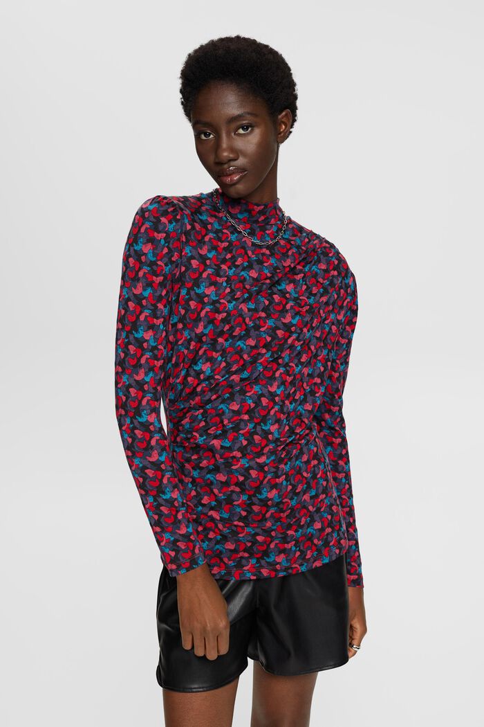 Blusen-Shirt mit Allover-Print