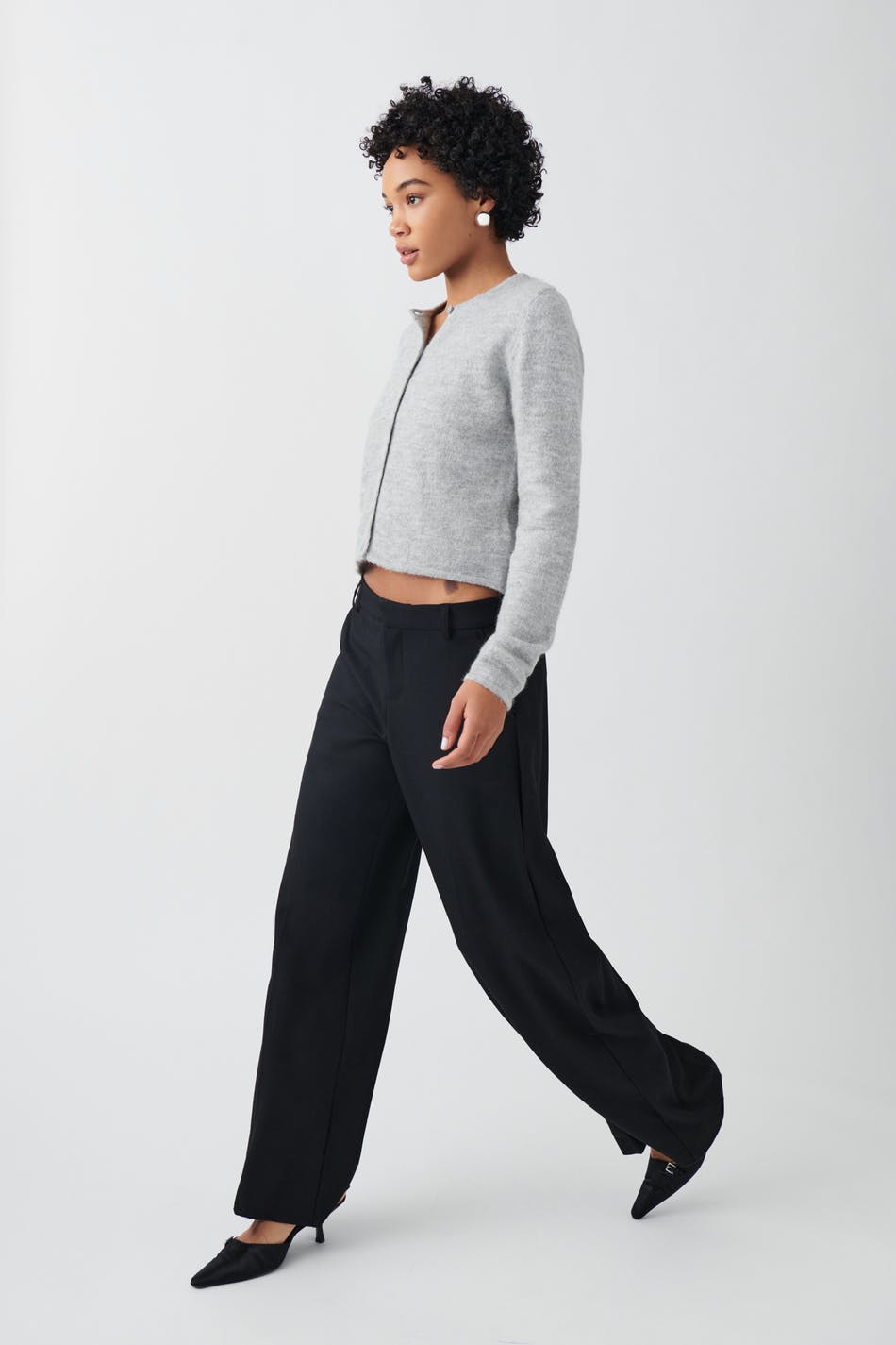 Wide suit trousers