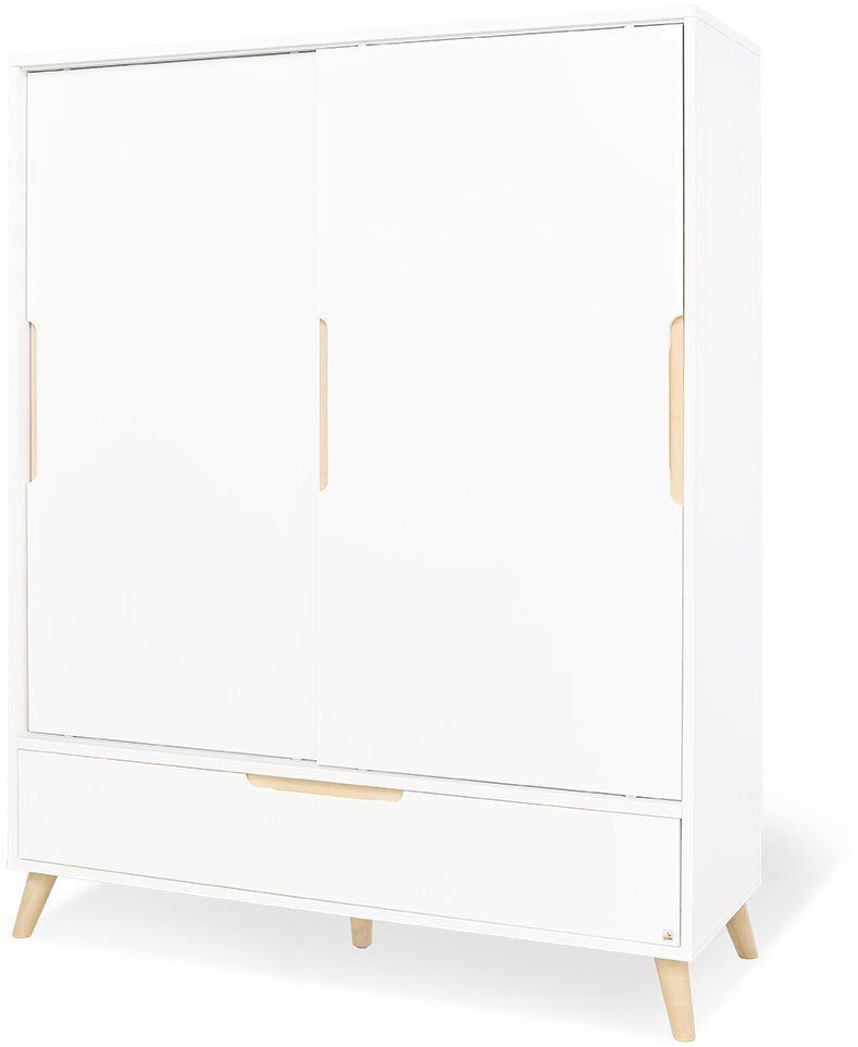 Pinolino® Babyzimmer-Komplettset Move, (Set, 4-St., Kinderbett, Wickelkommode, Kleiderschrank, Wandregal), breit groß; mit Kinderbett, Wickelkommode & Wandregal