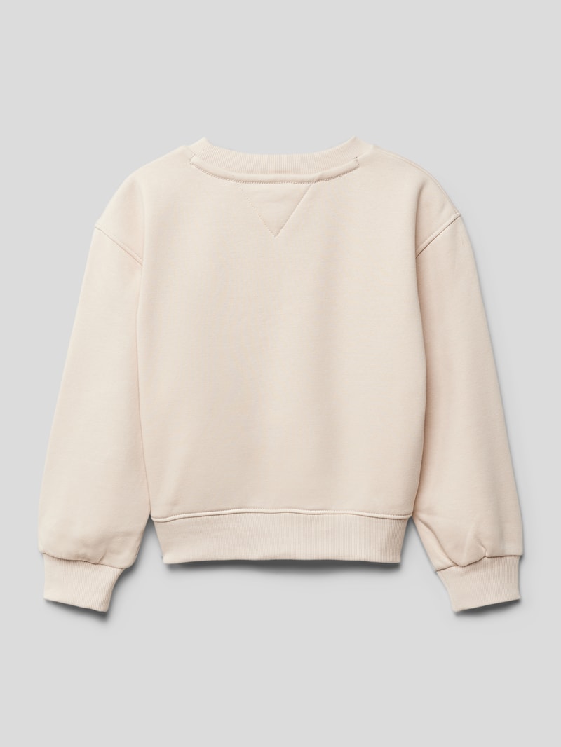 Sweatshirt mit Label-Stitching in ecru