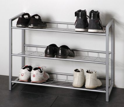 Schuhregal Jutta Silbergrau