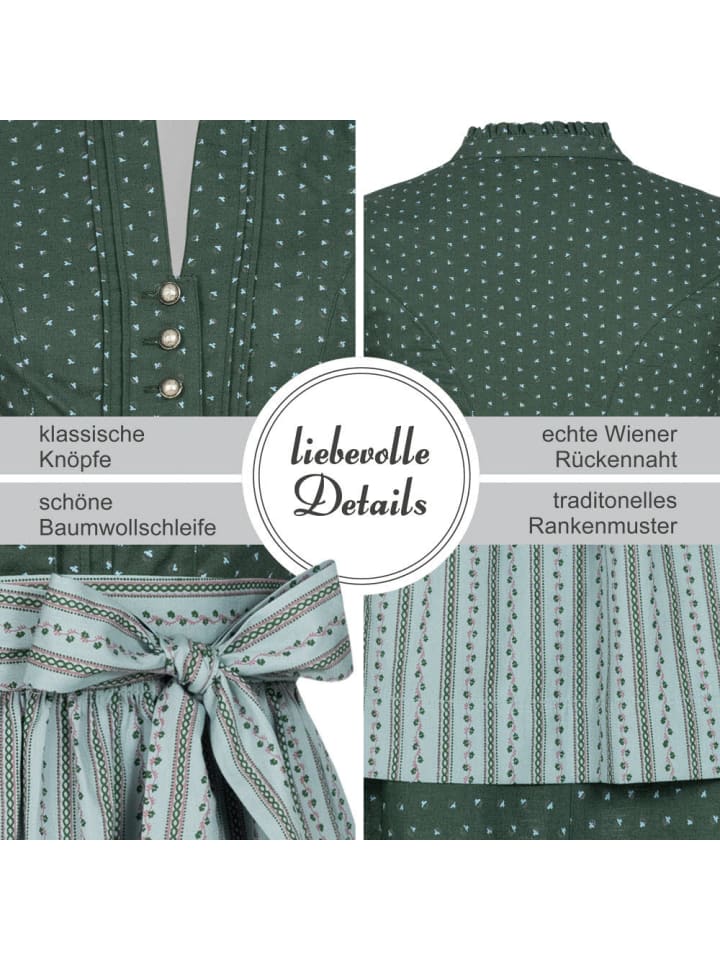 Nübler Dirndl midi Jette in Petrol günstig kaufen