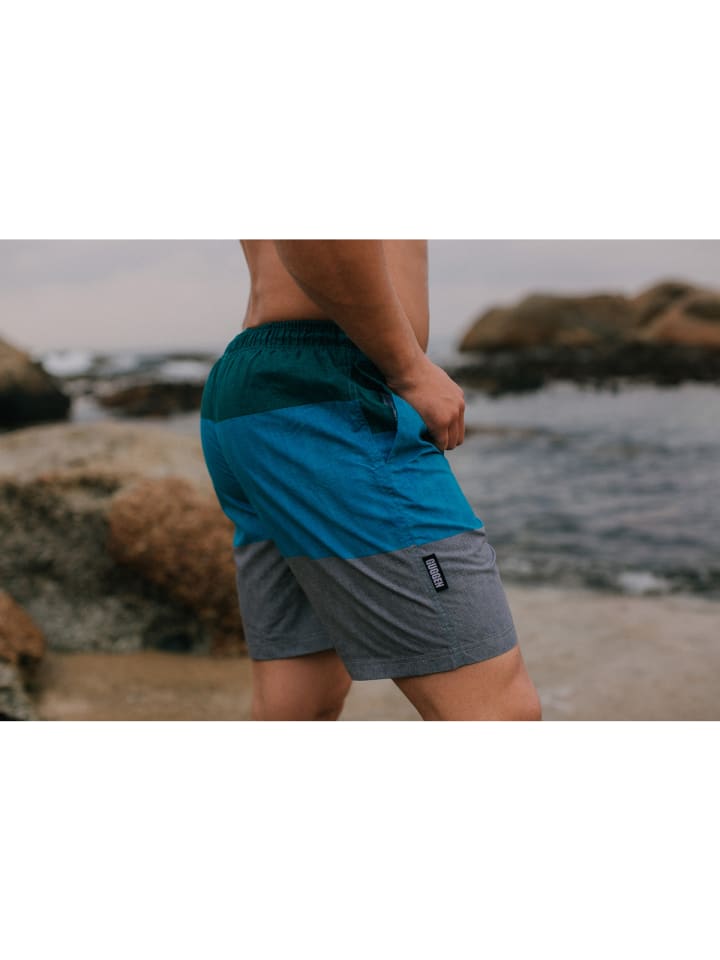 GUGGEN MOUNTAIN Badehose für Herren in grün in blau günstig kaufen XXL