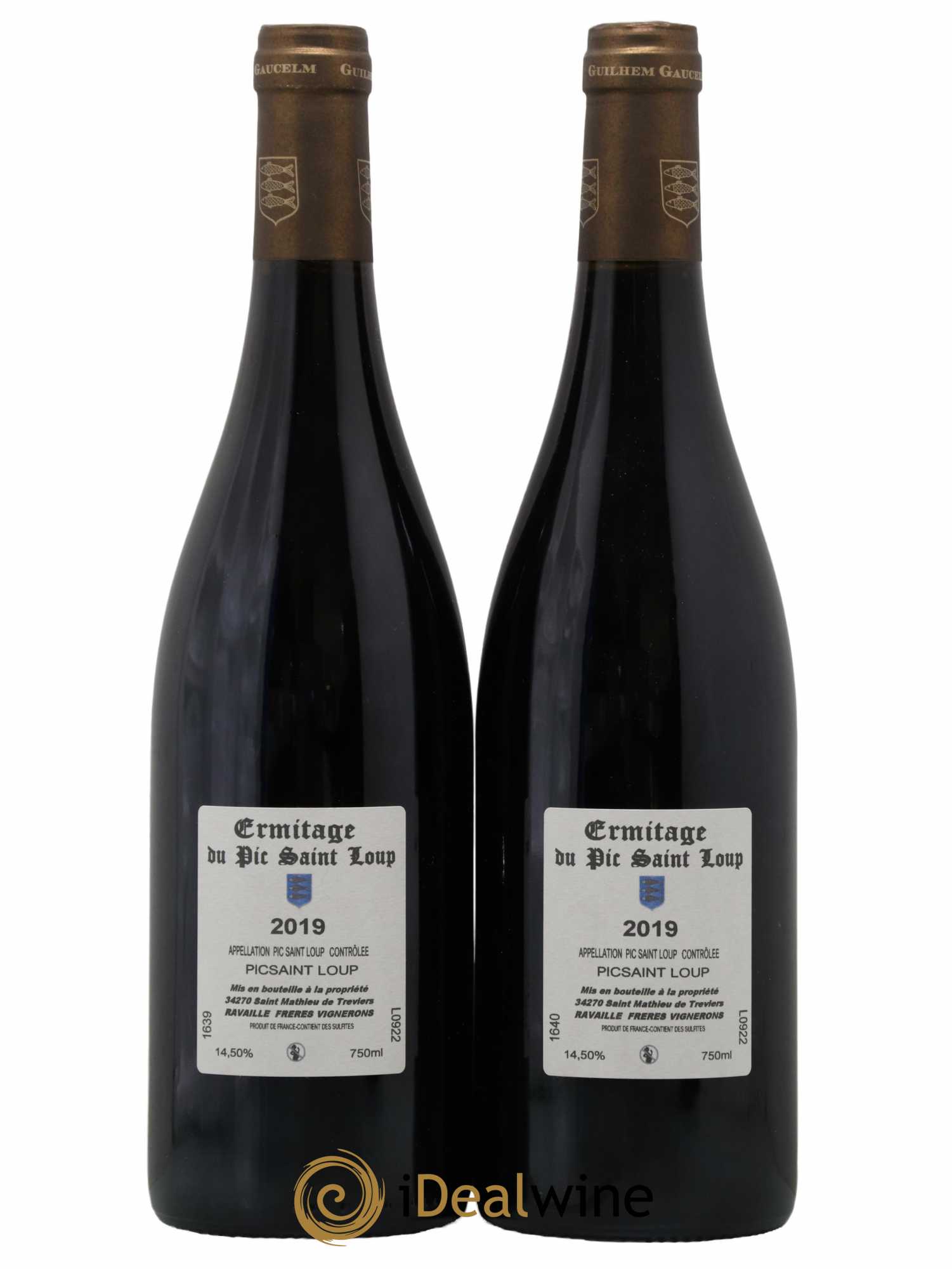 Pic Saint-Loup Héritage du Pic Saint-Loup (anciennement Ermitage) Guilhem Gaucelm  2019 - Lot de 2 Bouteilles