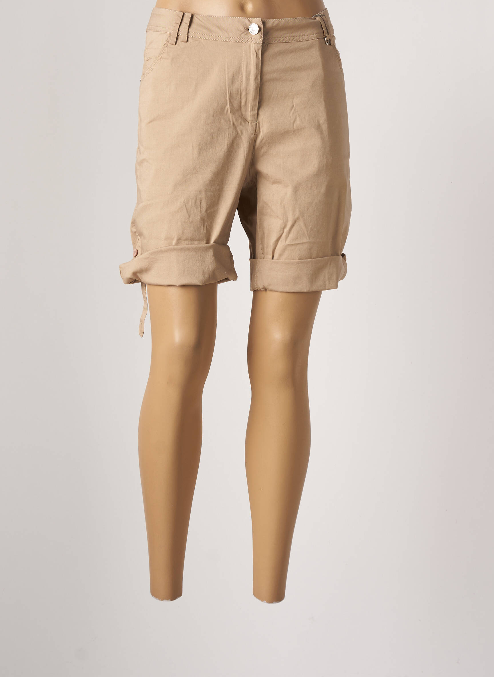 Agathe   Louise Bermudas Femme couleur beige
