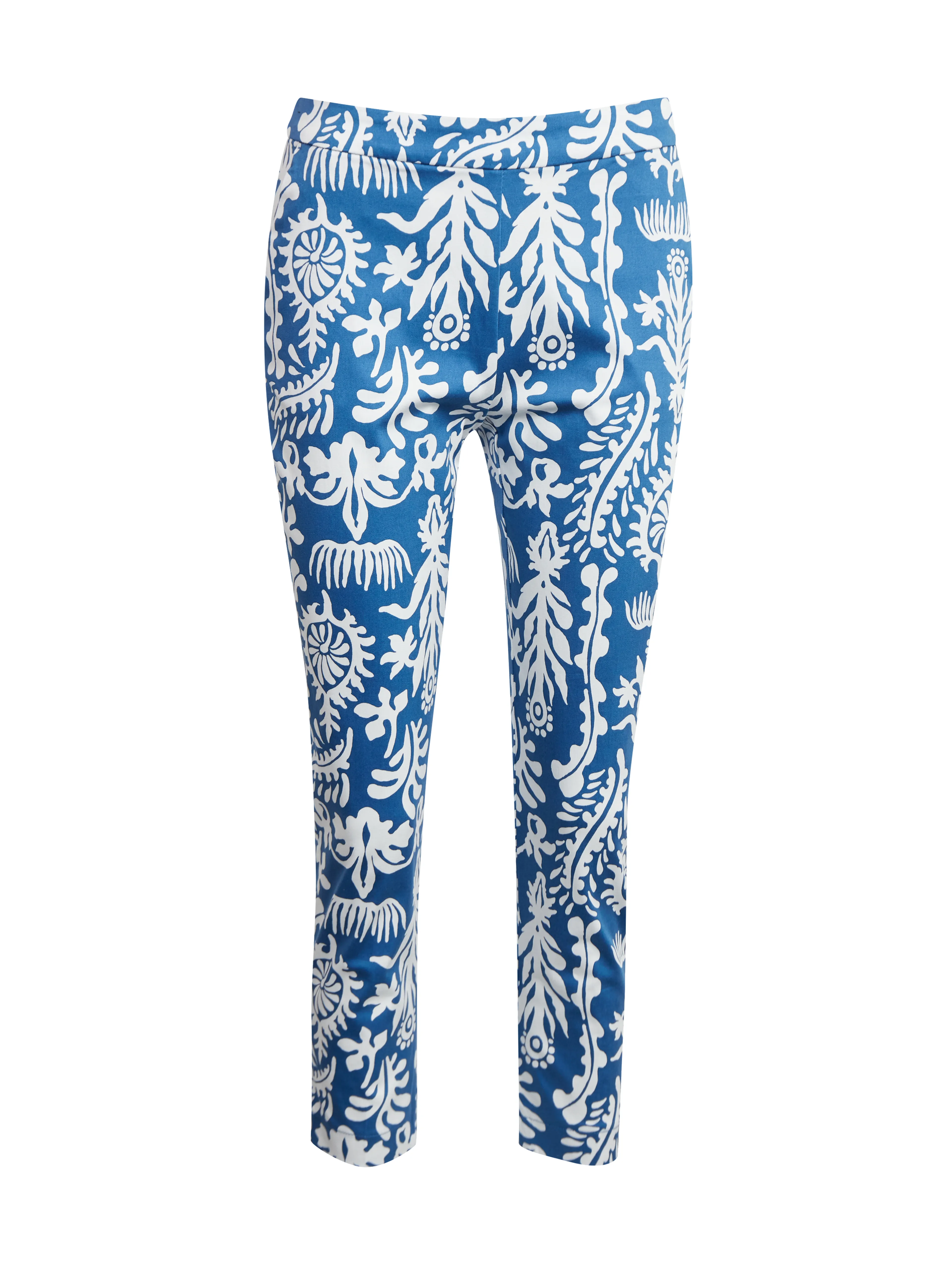 Weiß und blau gemusterte Damen-Culottes ORSAY