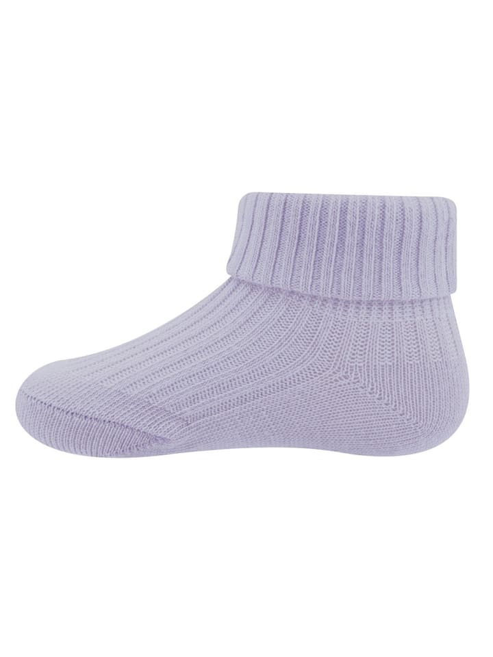 ewers 3er-Set Socken Rippe/Umschlag in vanille-flieder-weiß günstig kaufen 19-22