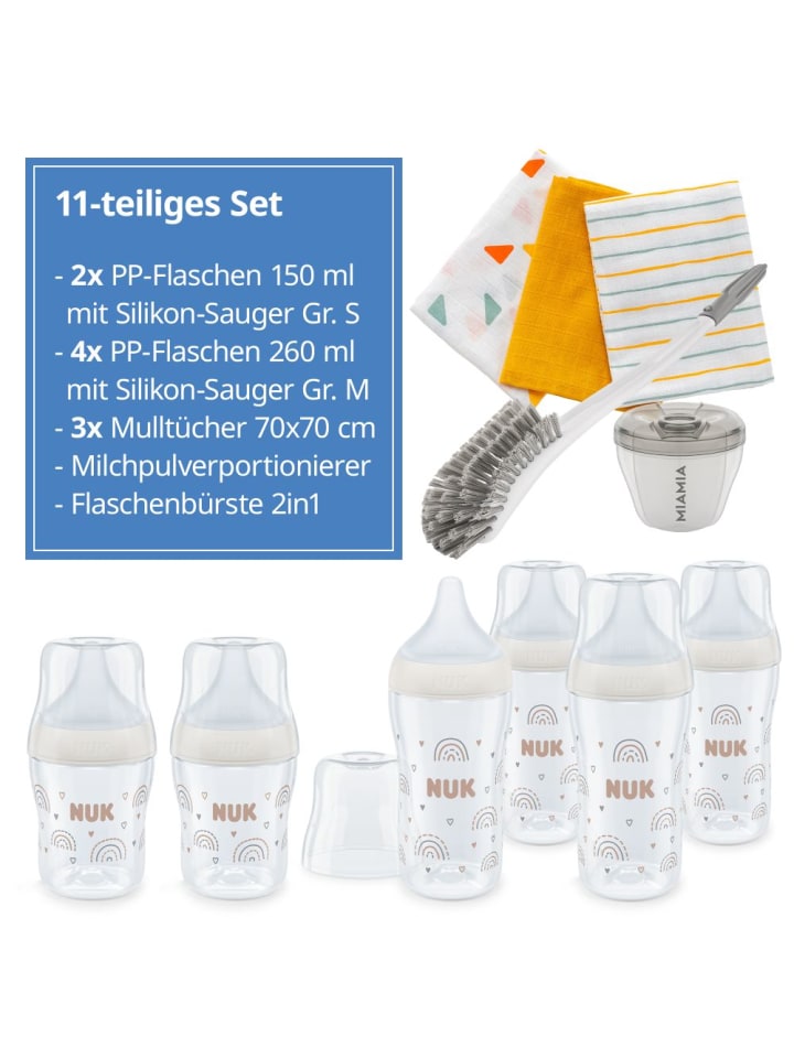 NUK Premium PP-Flaschen-Set Perfect Match 11-tlg. in weiss,motiv günstig kaufen onesize