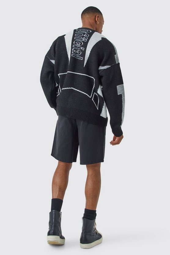 Lockere Shorts in Schwarz