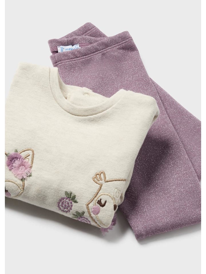 Mayoral Set Pullover & Leggings mit Glitzereffekt in orchidee günstig kaufen
