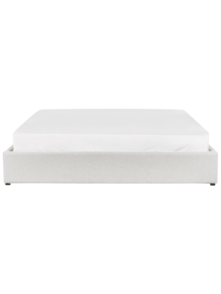 Beliani Doppelbett DINAN in Grau - (W) 187 x (H) 31 x (L) 214 cm günstig kaufen onesize