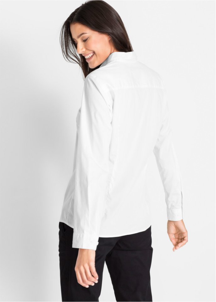 Stretchbluse, langarm