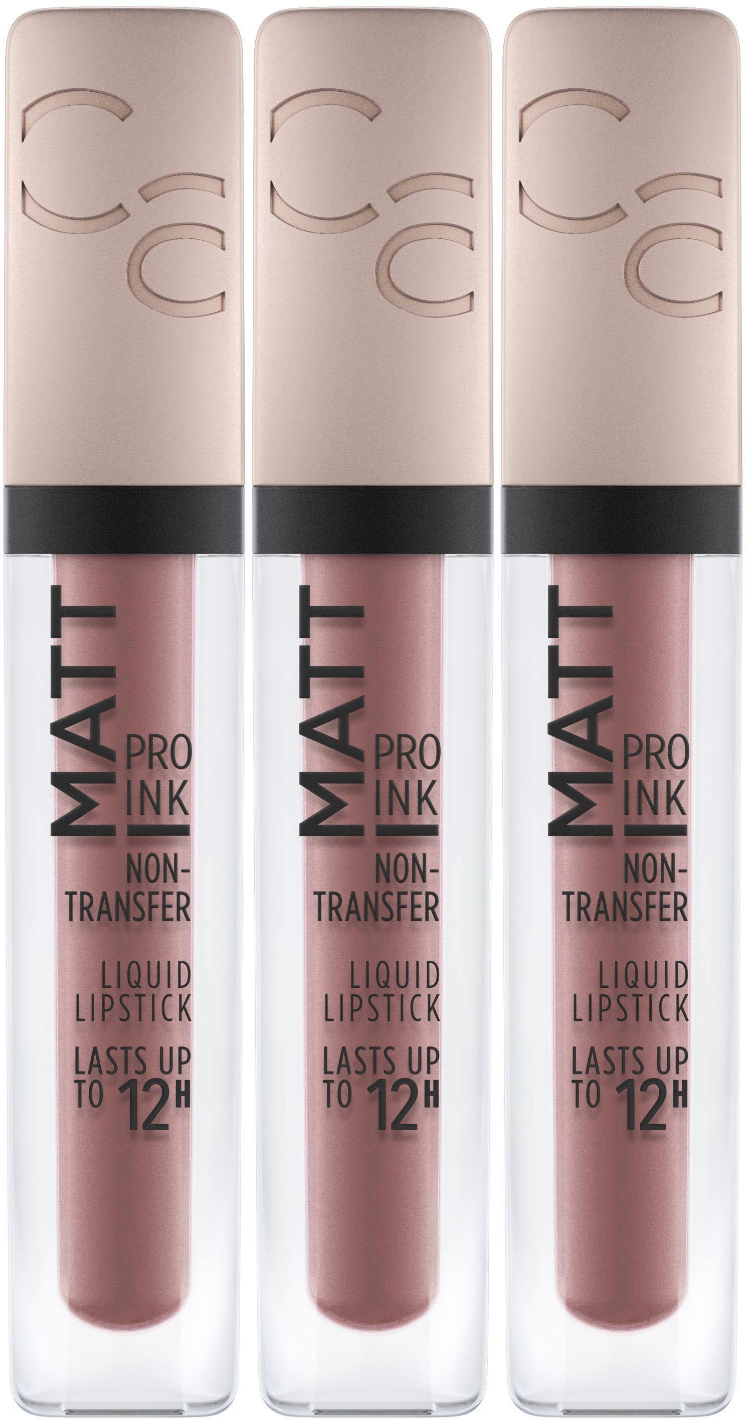 Catrice Lippenstift Matt Pro Ink Non-Transfer Liquid Lipstick, 3-tlg.