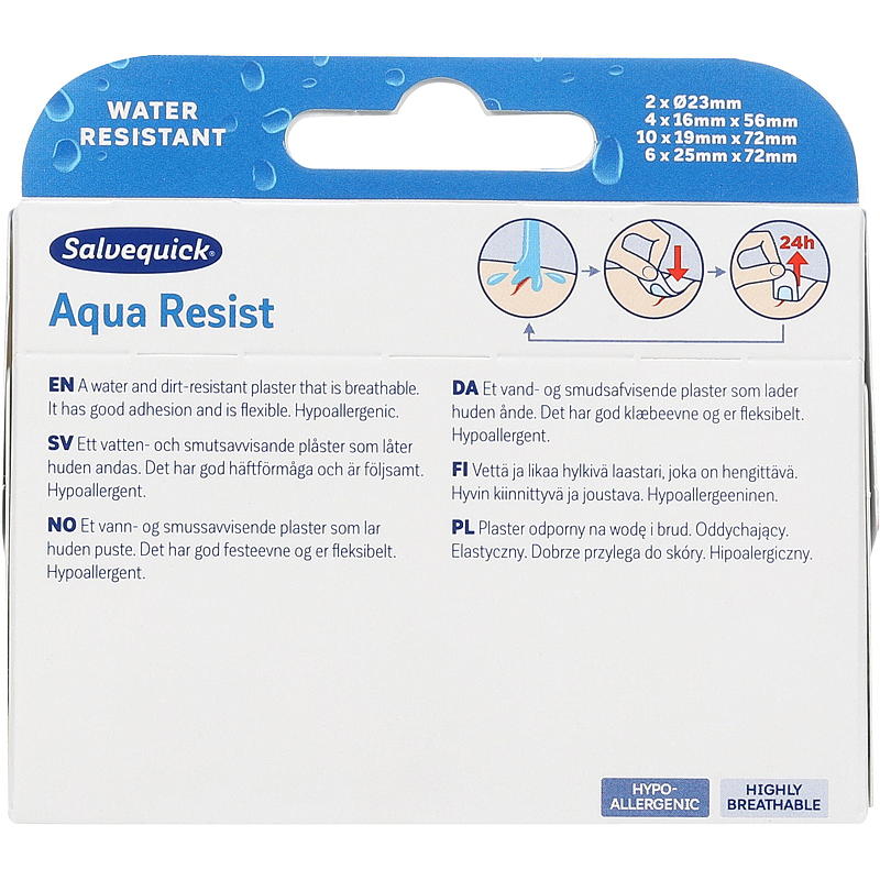 Salvequick Vannfast plaster 22 stk, Salvequick