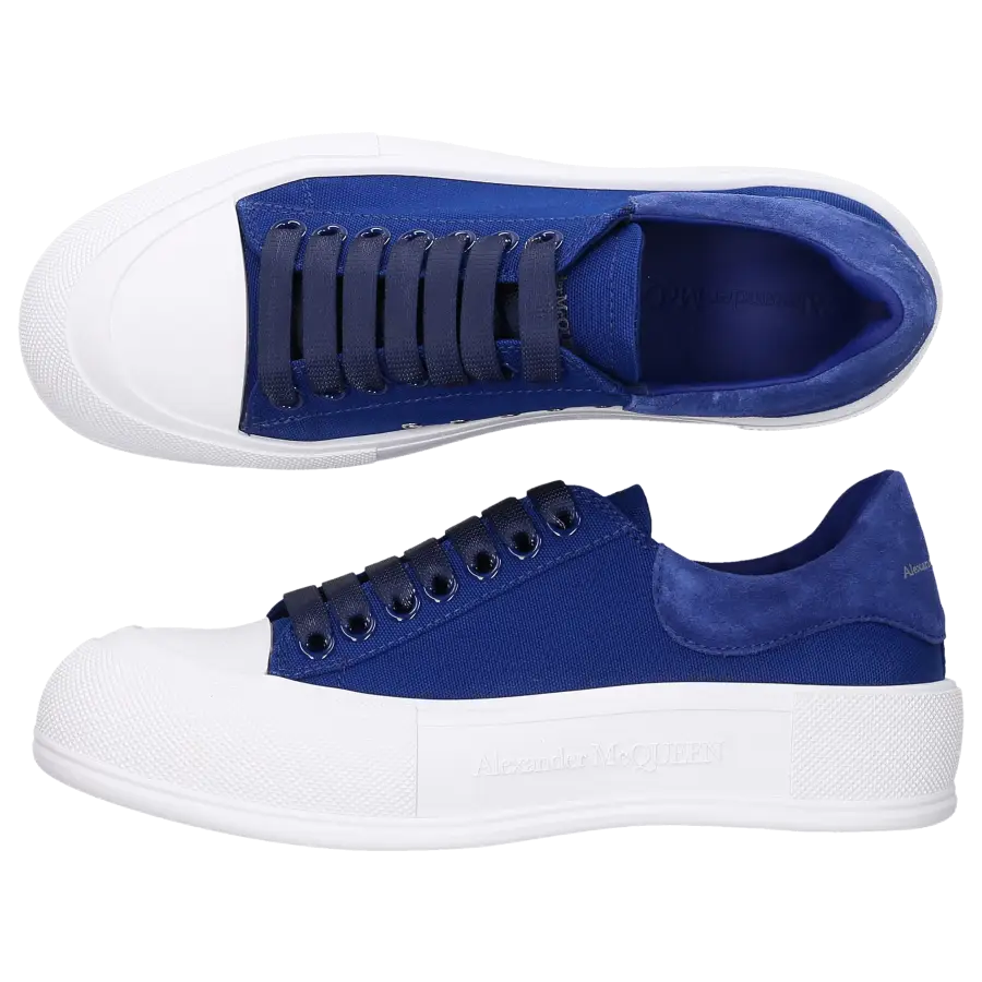 Alexander McQueen - Sneaker low DECK PLIMSOLL Canvas - blau