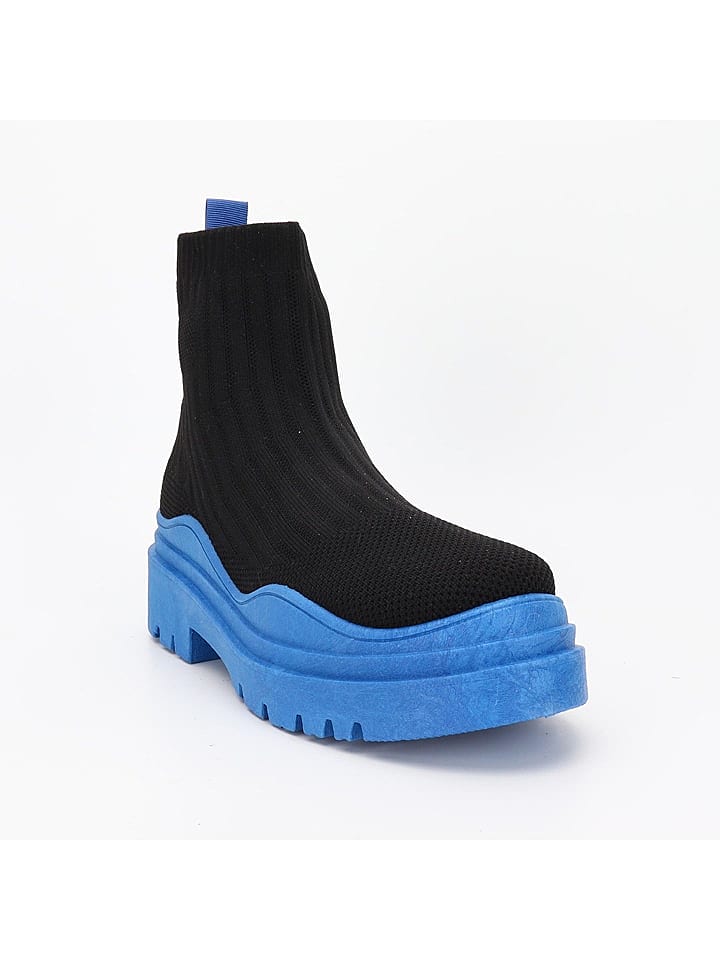 La Bottine Souriante Boots in Schwarz/ Blau günstig kaufen 37