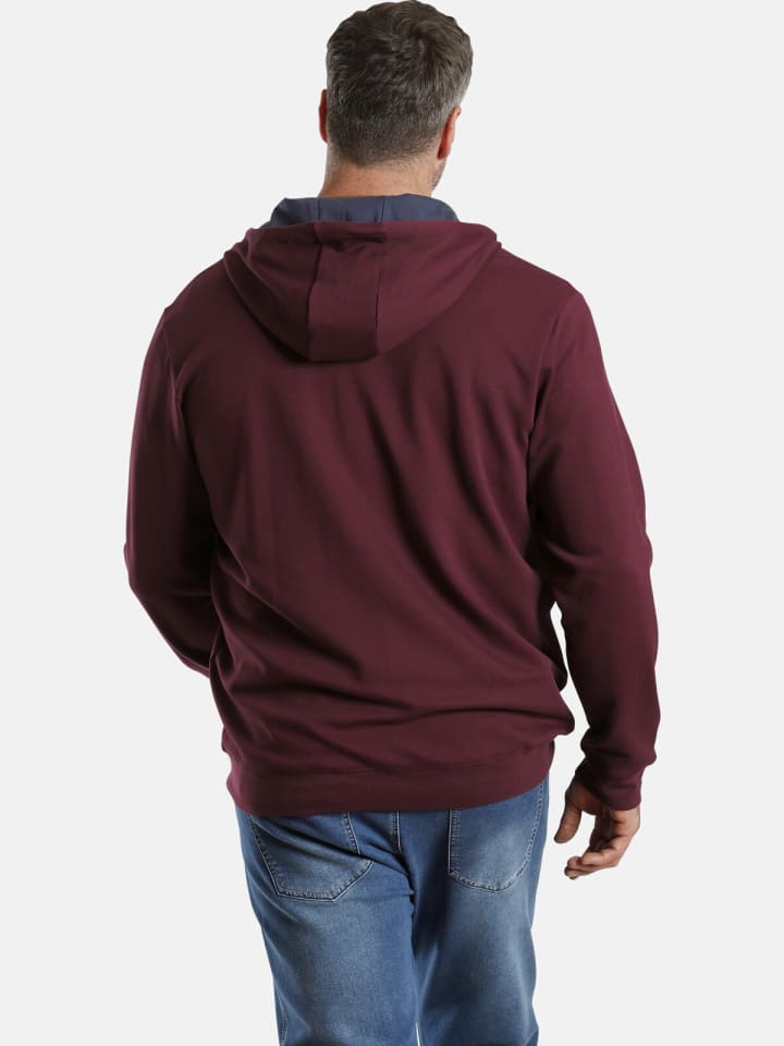 Charles Colby Sweatjacke DUKE PATRICKS in dunkelrot günstig kaufen