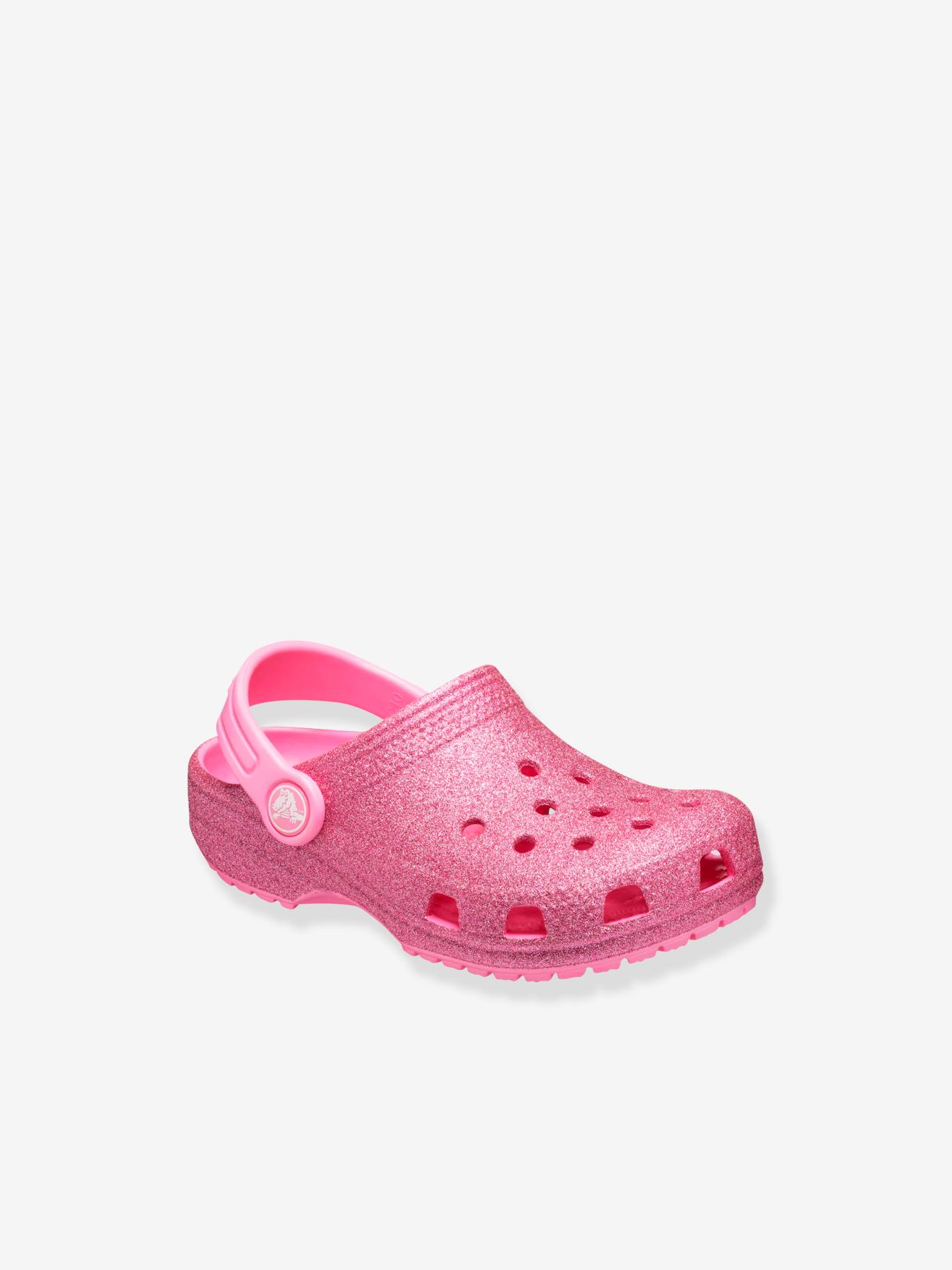 Sabots bébé Classic Glitter Clog T CROCS™ pink lemonade