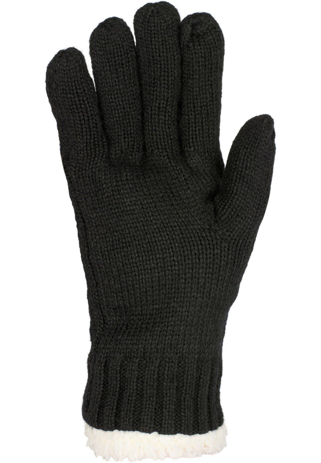 styleBREAKER Strickhandschuhe Strickhandschuhe mit Schneeflocke, Strass und Fleece