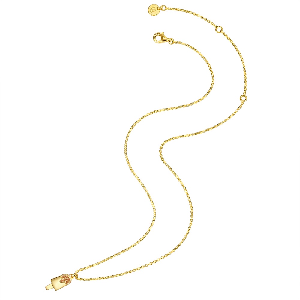 Glanzstücke München Collier en argent Popsicle Argent sterling Oxyde de zirconium (CZ) en Or jaune collier
