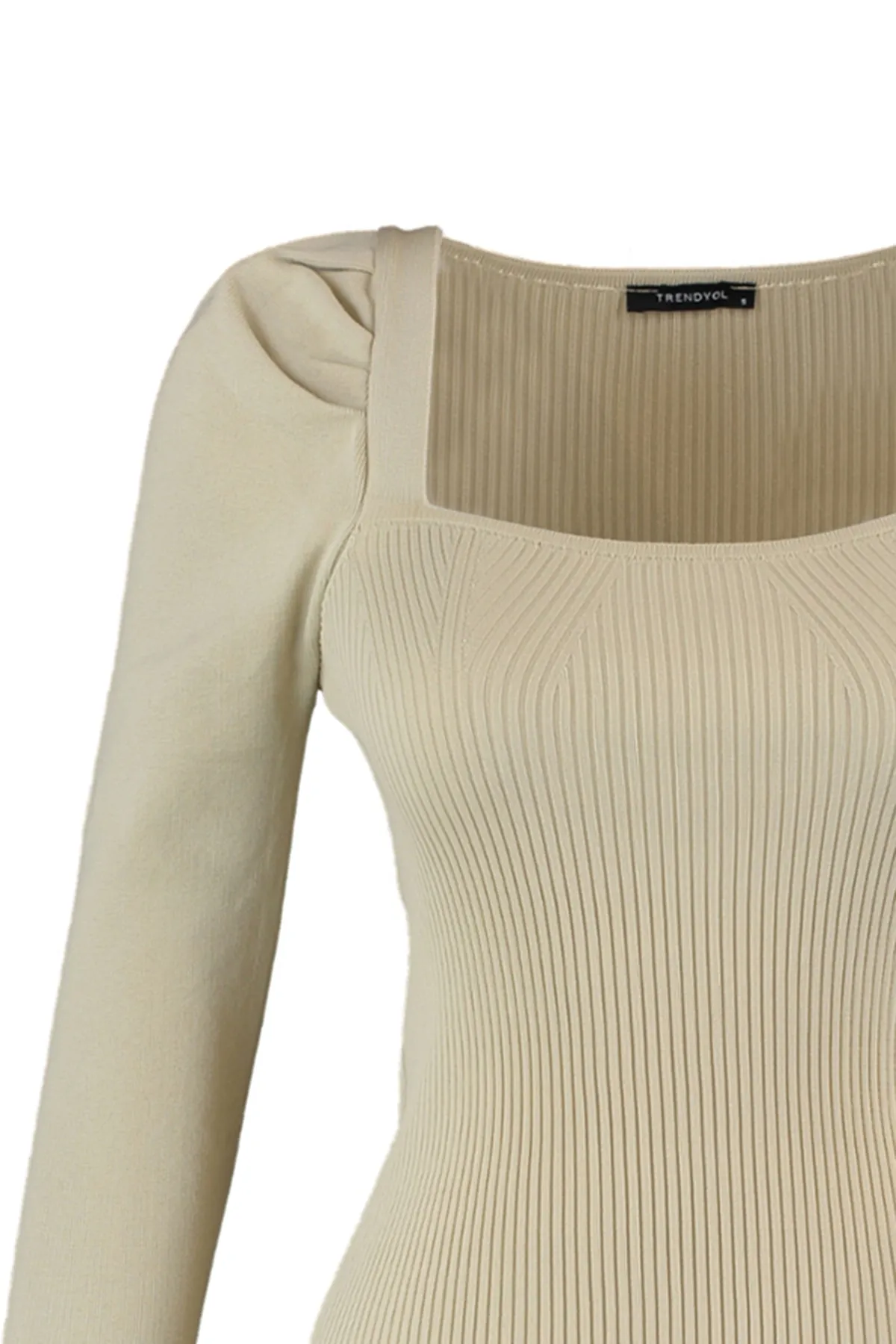 Trendyol Collection  Strickpullover mit steinfarbenen Ärmeln und Detail TWOAW23KZ00890