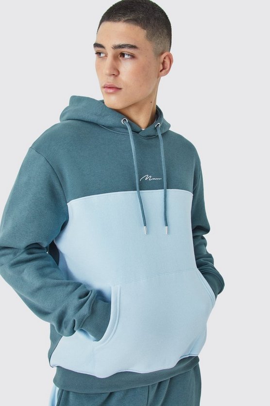 Man Signature Colorblock Trainingsanzug mit Kapuze