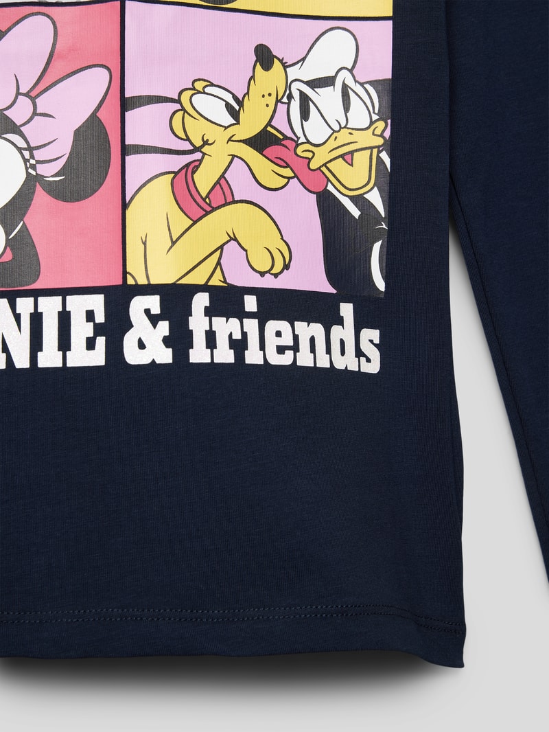 Longsleeve mit Motiv-Print in blau