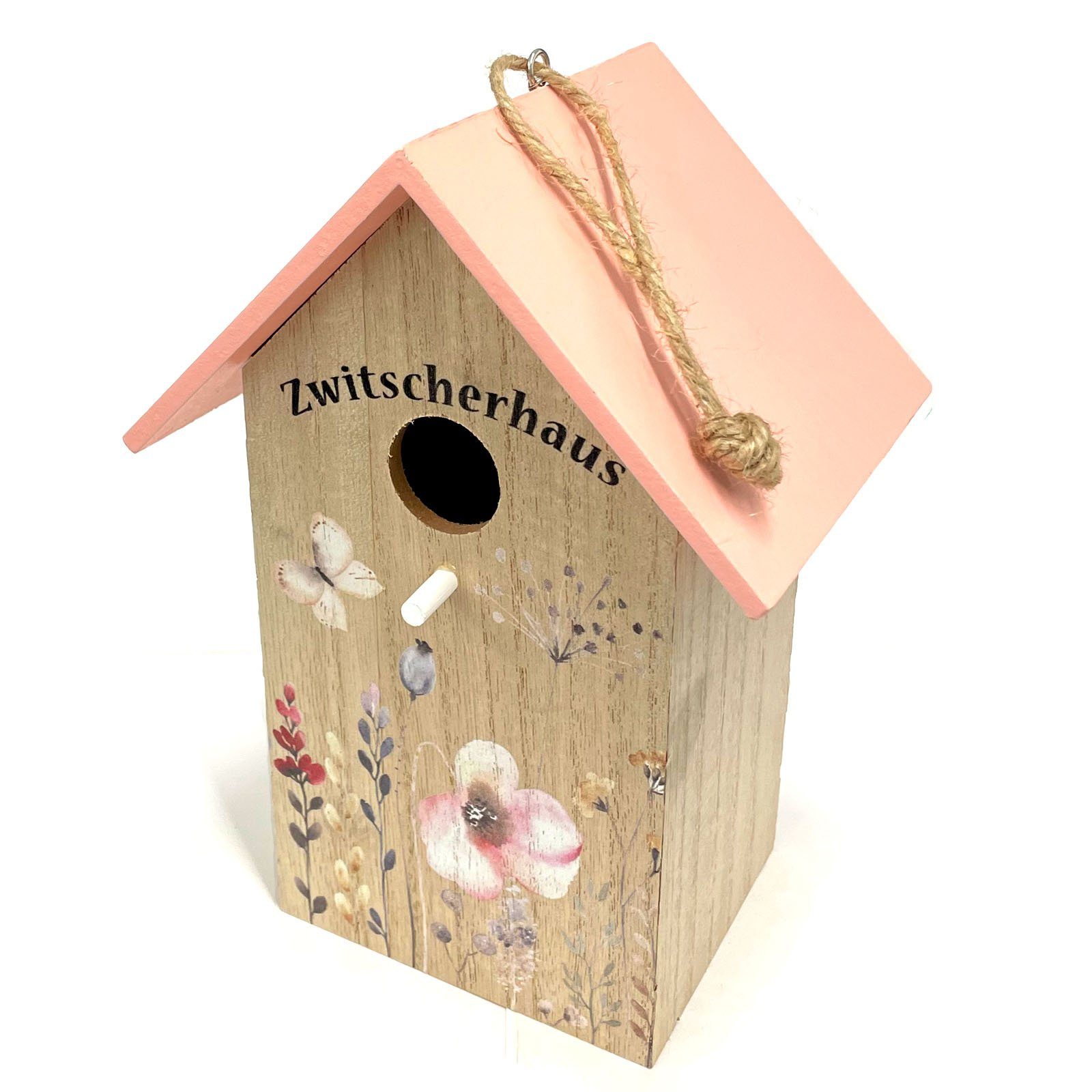 HAC24 Vogelhaus 2er Set Holz Vogelhäuschen Nisthilfe für Meisen Wildvogelhaus, 22 x 12 x 15,5 cm