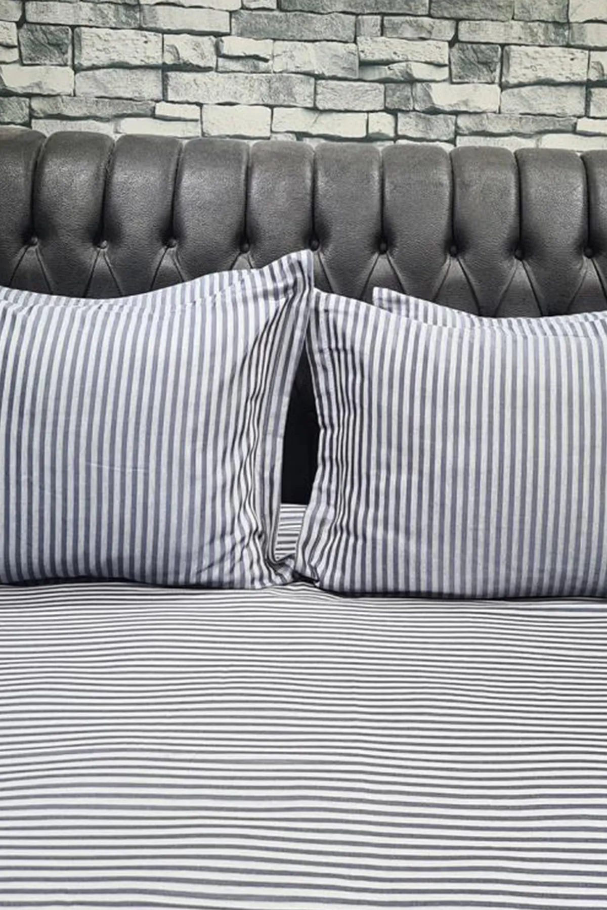 Çeyiz Diyarı  Zebra-Doppelbettbezug-Set, 6-teilig, Grau
