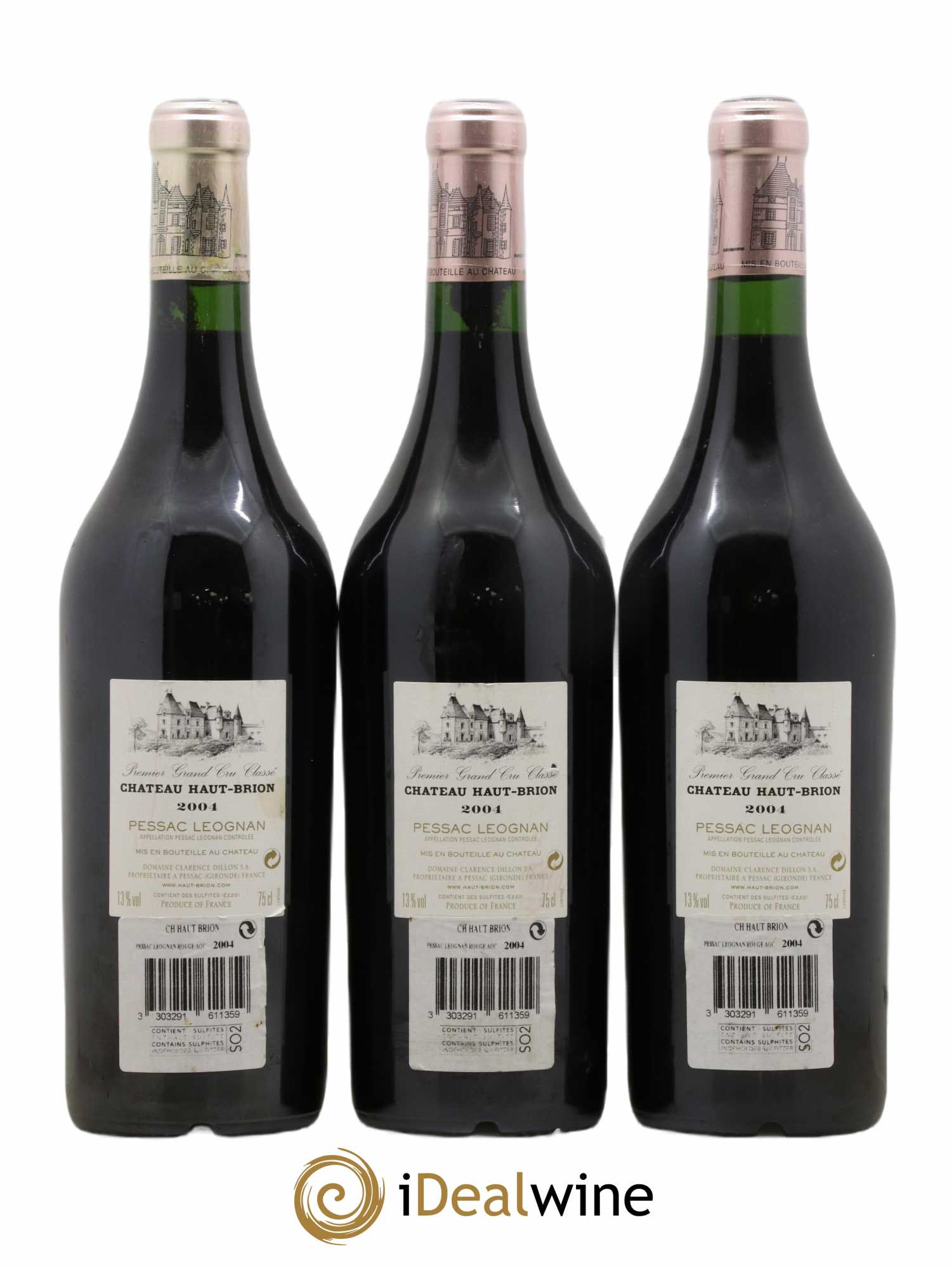 Château Haut Brion 1er Grand Cru Classé  2004 - Lot de 3 Bouteilles