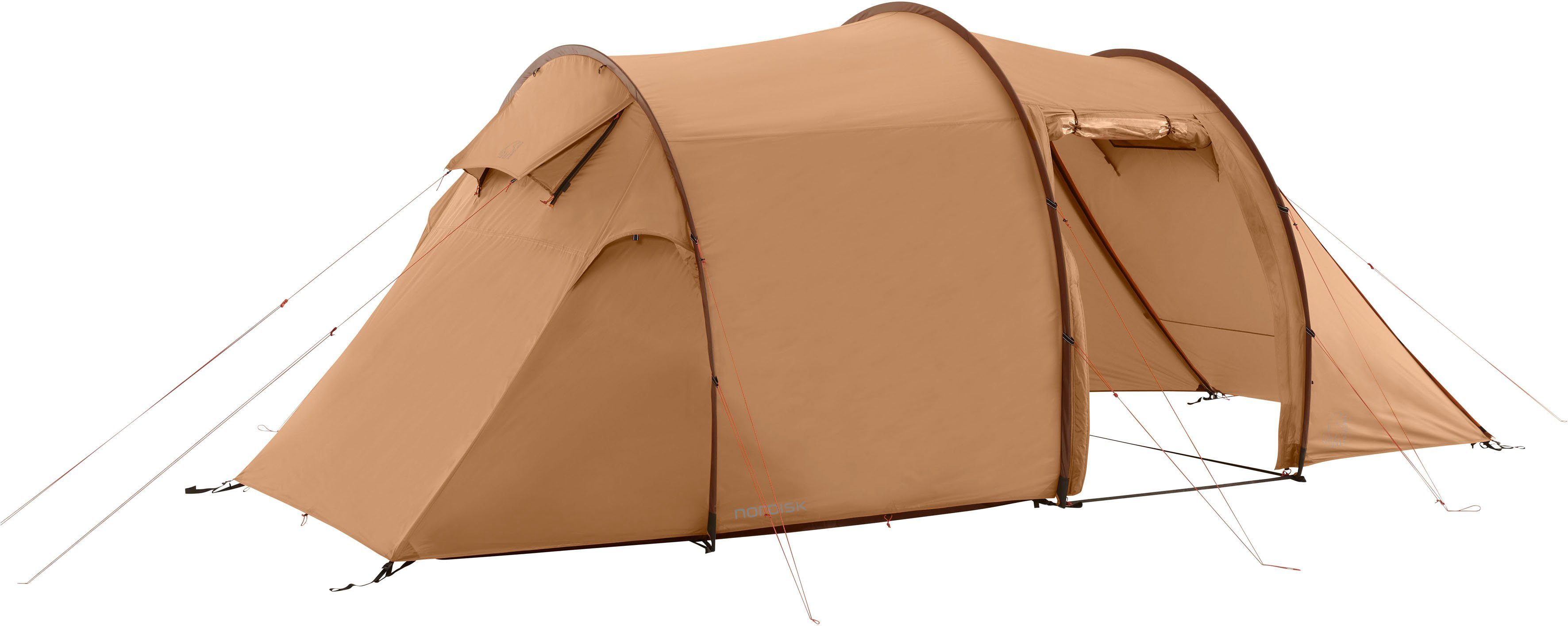 Nordisk Gruppenzelt Reisa 4 PU Tent Cashew/Brown, Personen: 4 (Packung, 1 tlg)