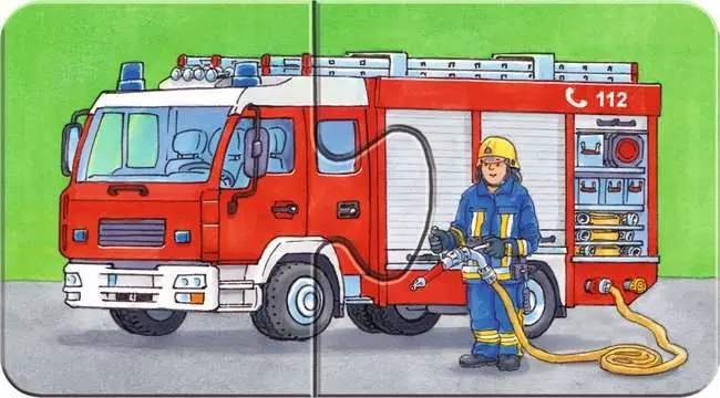 Kinderpuzzle ab 2 Jahren - Einsatzfahrzeuge - 2 Teile