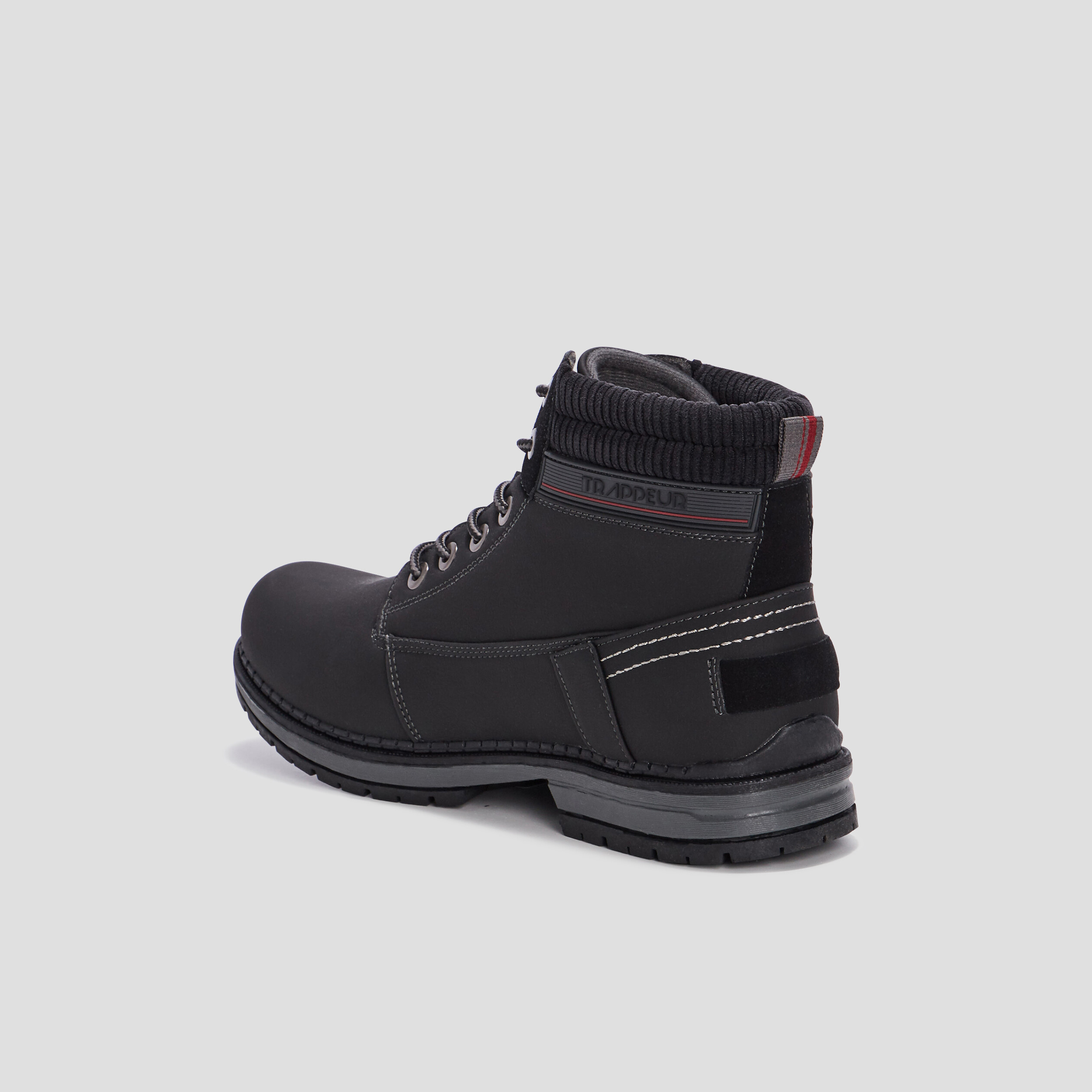 Bottines plates Trappeur noir homme | La Halle