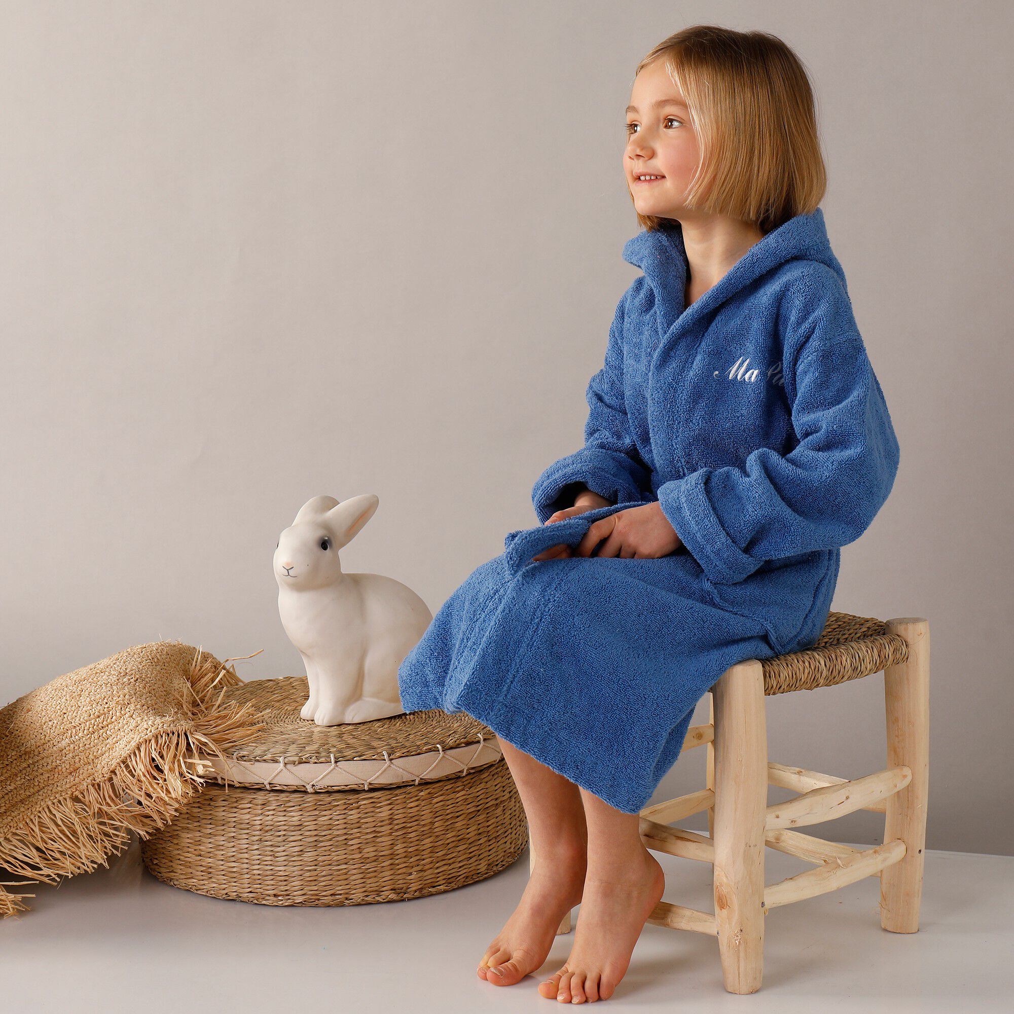 Peignoir enfant éponge à capuche personnalisable