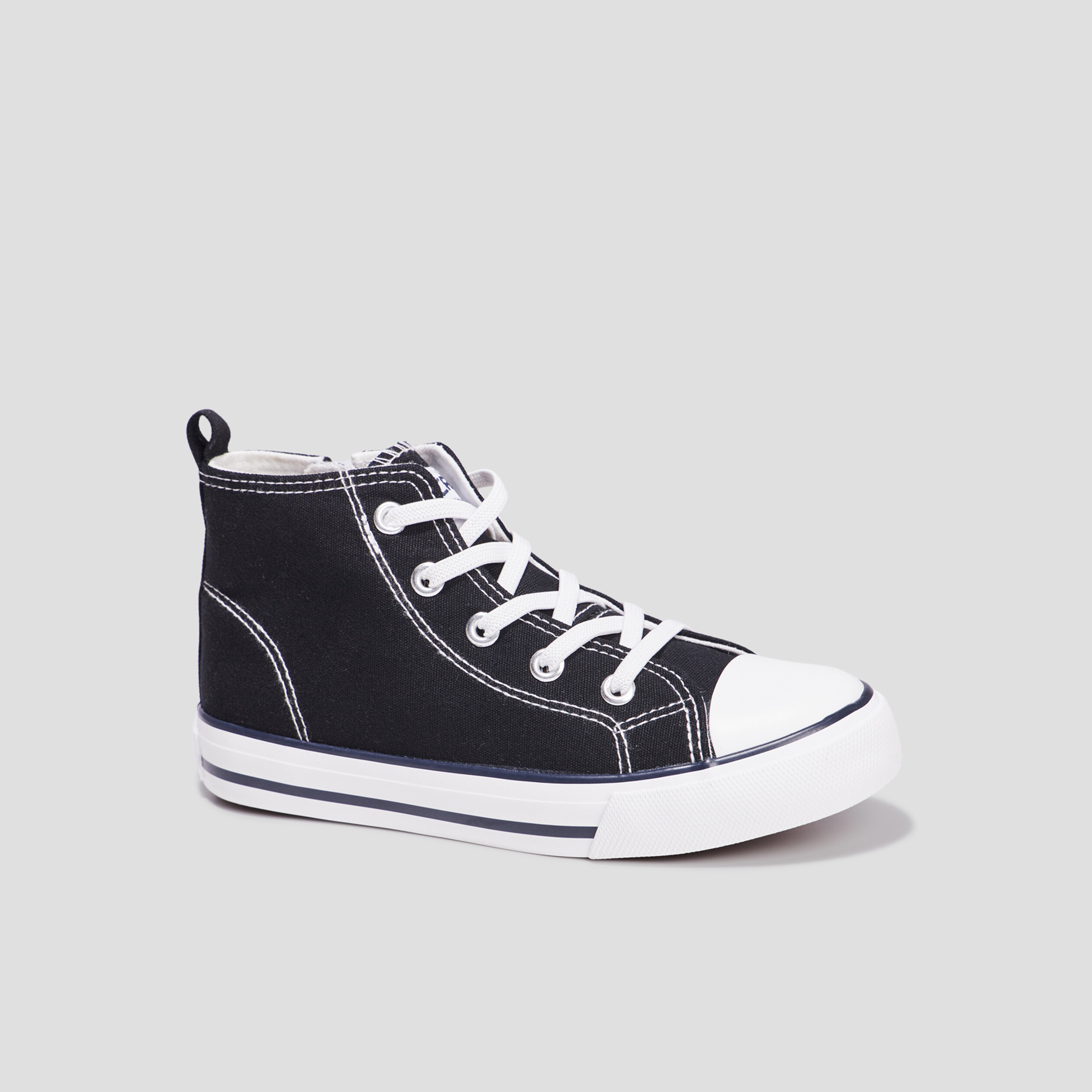 Tennis montantes en toile Creeks noir fille | La Halle
